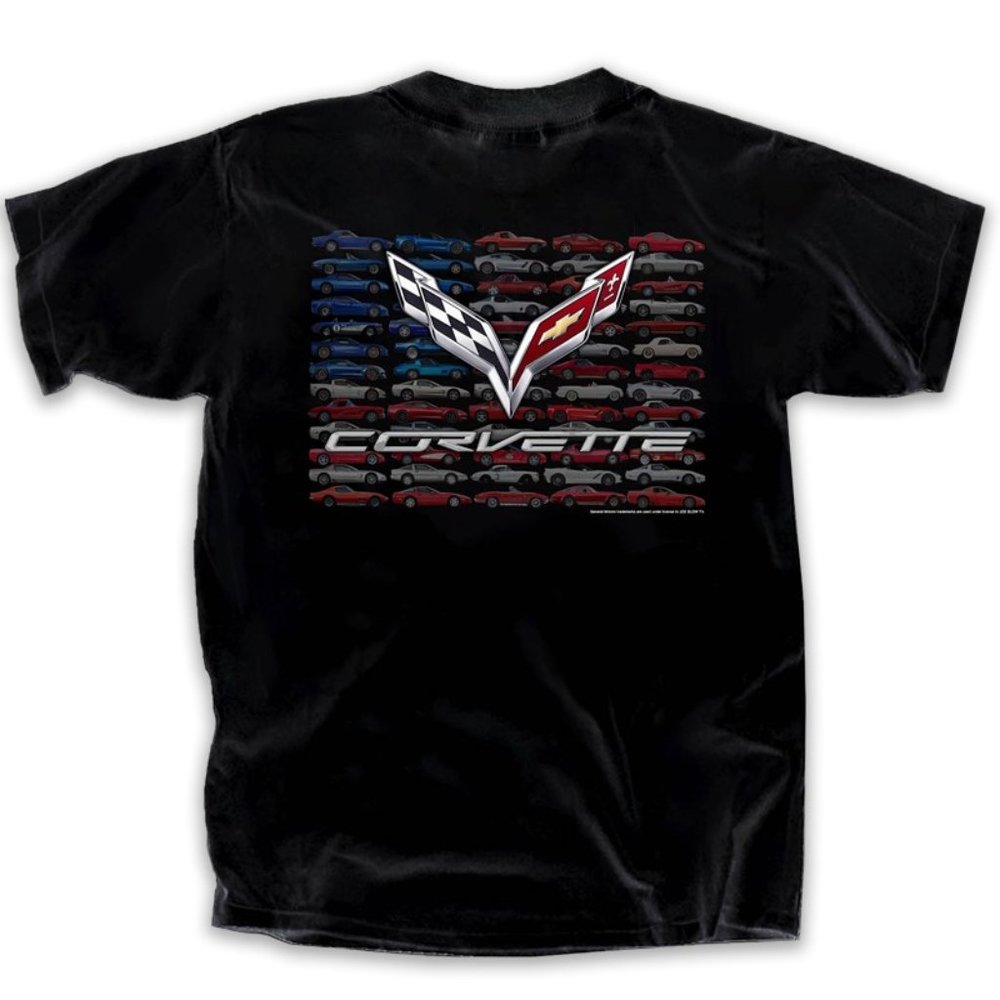 Corvette Cars Stacked T-Shirt